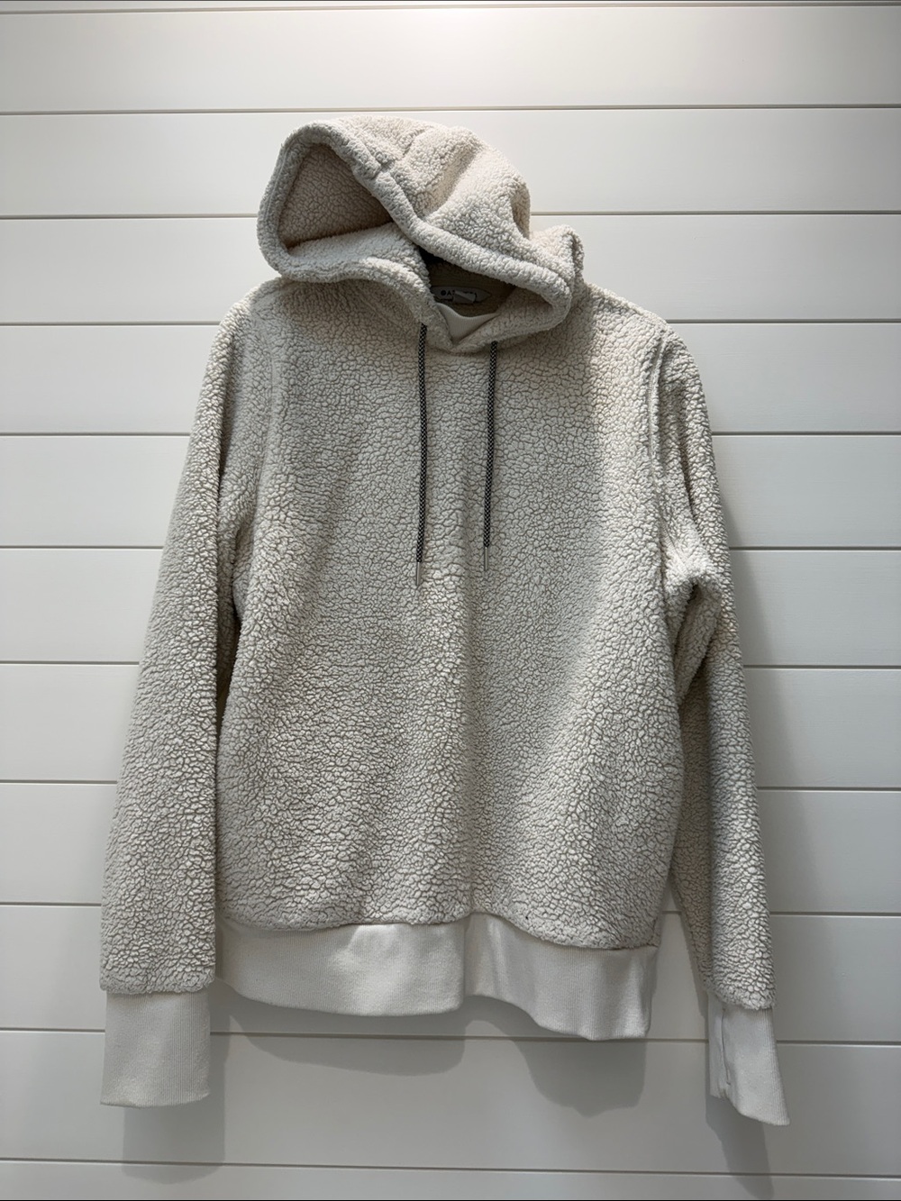 Women's Cozy Sherpa Hoodie Sweatshirt - Cream